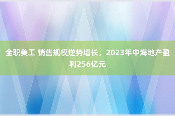 全职美工 销售规模逆势增长，2023年中海地产盈利256亿元