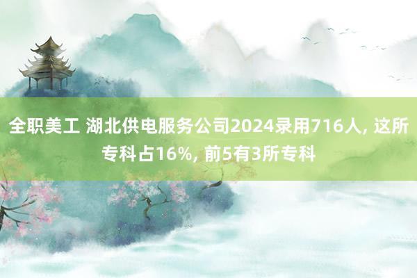 全职美工 湖北供电服务公司2024录用716人, 这所专科占16%, 前5有3所专科